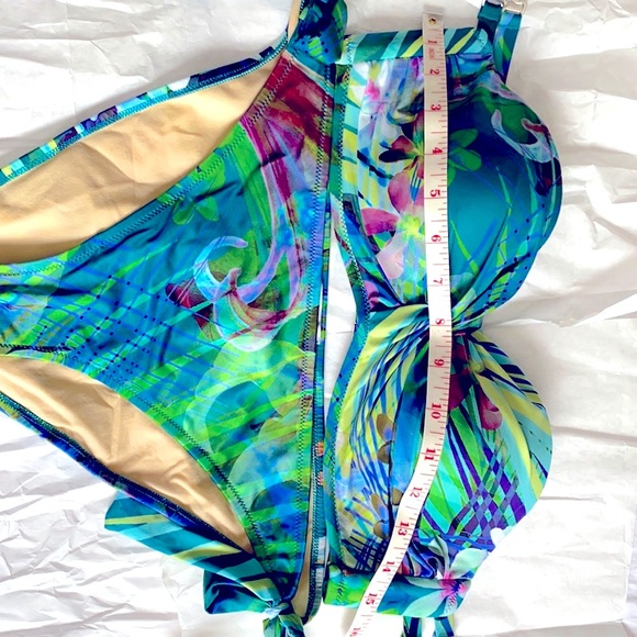 PARAH ITALIAN SWIMSUIT ELEGANCE SEA GREEN NEW - Picture 4 of 15